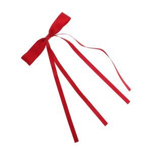 Double Bow Hair Clips Red